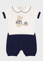 Completo Corto Cotone Orsetto Blu 577 corredino e abbigliamento neonato | NANU' BABY