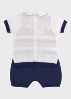 Completo Corto Teddy Blu EK6052 corredino e abbigliamento neonato | NANU' BABY