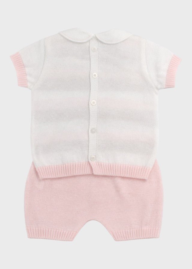 Completo Corto Teddy Rosa EK6052/R corredino e abbigliamento neonato | NANU' BABY
