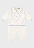 Completo Cotone Fiocchetti Cielo ENEA/CN corredino e abbigliamento neonato | NANU' BABY