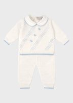 Completo Cotone Fiocchetti Cielo ENEA/CN corredino e abbigliamento neonato | NANU' BABY