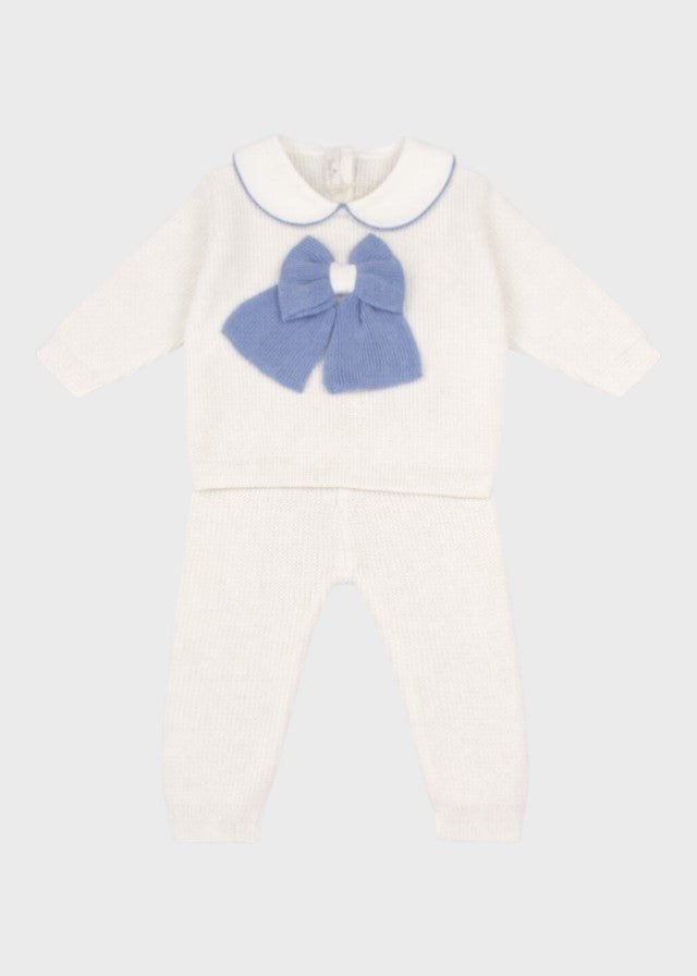 Completo Cotone Fiocco Azzurro INGLESE/596 - B corredino e abbigliamento neonato | NANU' BABY