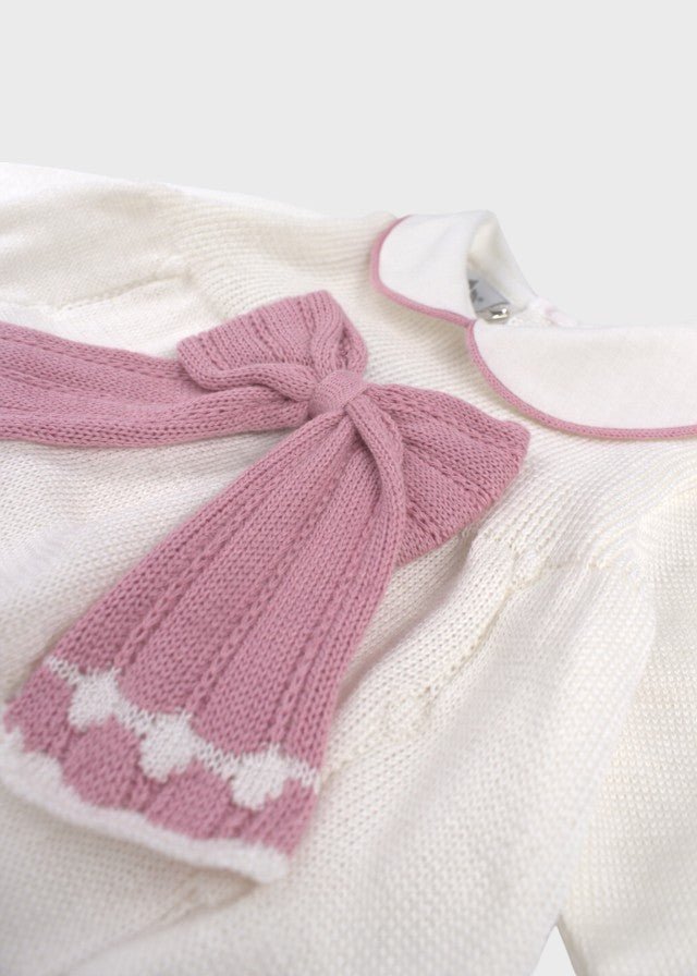 Completo Cotone Fiocco Melograno Vaniglia EK1619 corredino e abbigliamento neonato | NANU' BABY