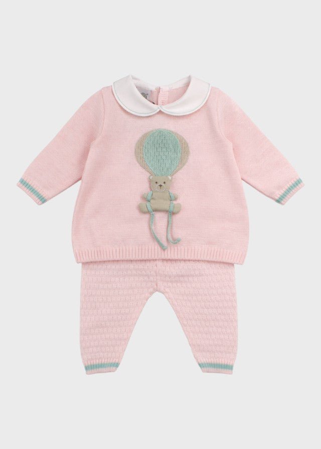 Completo Cotone Mongolfiera Rosa EK5019R corredino e abbigliamento neonato | NANU' BABY