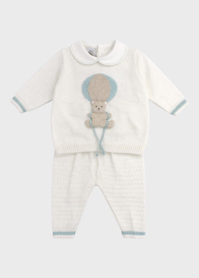 Completo Cotone Mongolfiera Verde EK5050V corredino e abbigliamento neonato | NANU' BABY