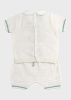 Completo Cotone Mongolfiera Verde EK5052V corredino e abbigliamento neonato | NANU' BABY