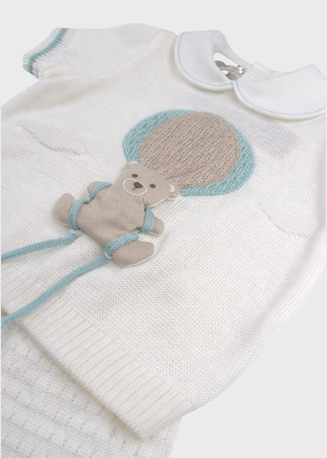 Completo Cotone Mongolfiera Verde EK5052V corredino e abbigliamento neonato | NANU' BABY