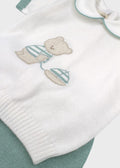 Completo Cotone Orsetto Bianco Verde 577 corredino e abbigliamento neonato | NANU' BABY