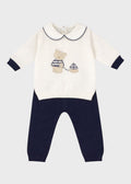 Completo Cotone Orsetto Blu 576 corredino e abbigliamento neonato | NANU' BABY