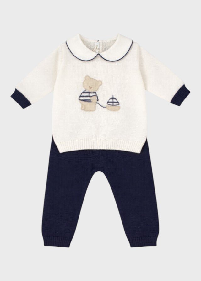 Completo Cotone Orsetto Blu 576 corredino e abbigliamento neonato | NANU' BABY