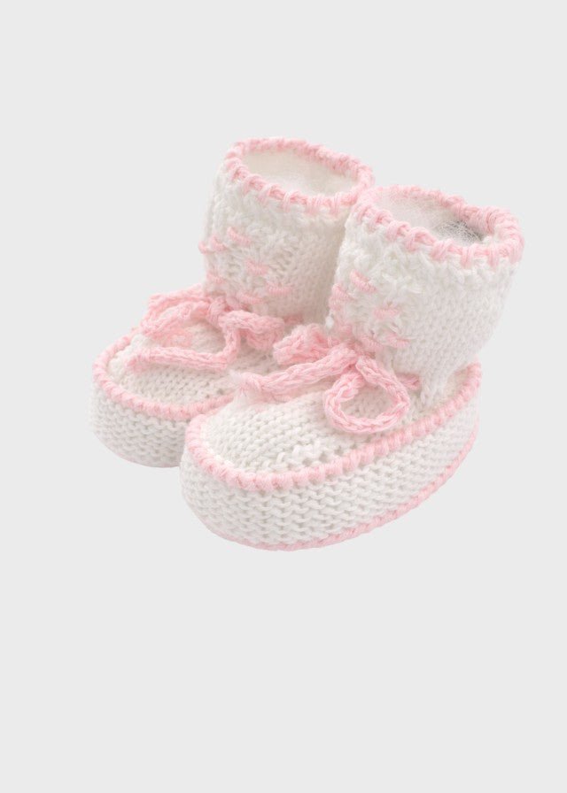 Completo Cotone Punto Smock Rosa MARCO/CN corredino e abbigliamento neonato | NANU' BABY