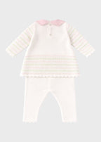 Completo Cotone Rosa Pesco EK1319 corredino e abbigliamento neonato | NANU' BABY