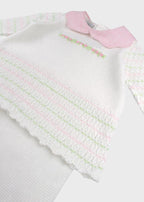 Completo Cotone Rosa Pesco EK1319 corredino e abbigliamento neonato | NANU' BABY