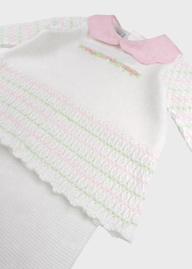 Completo Cotone Rosa Pesco EK1319 corredino e abbigliamento neonato | NANU' BABY