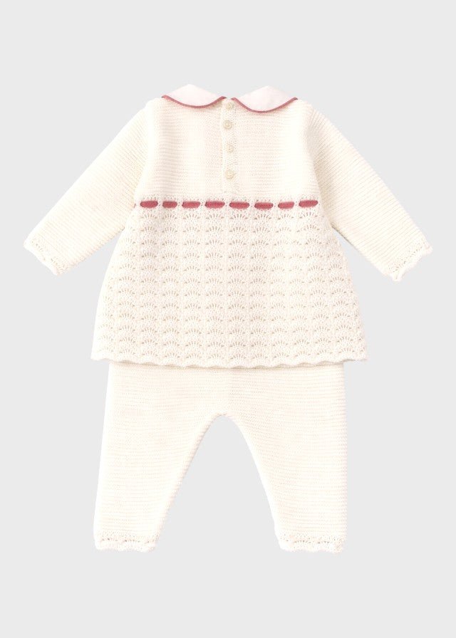 Completo Cotone Roselline Melograno EK1719 corredino e abbigliamento neonato | NANU' BABY