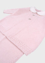 Completo Cuoricini Tortora Rosa EK6319/R corredino e abbigliamento neonato | NANU' BABY