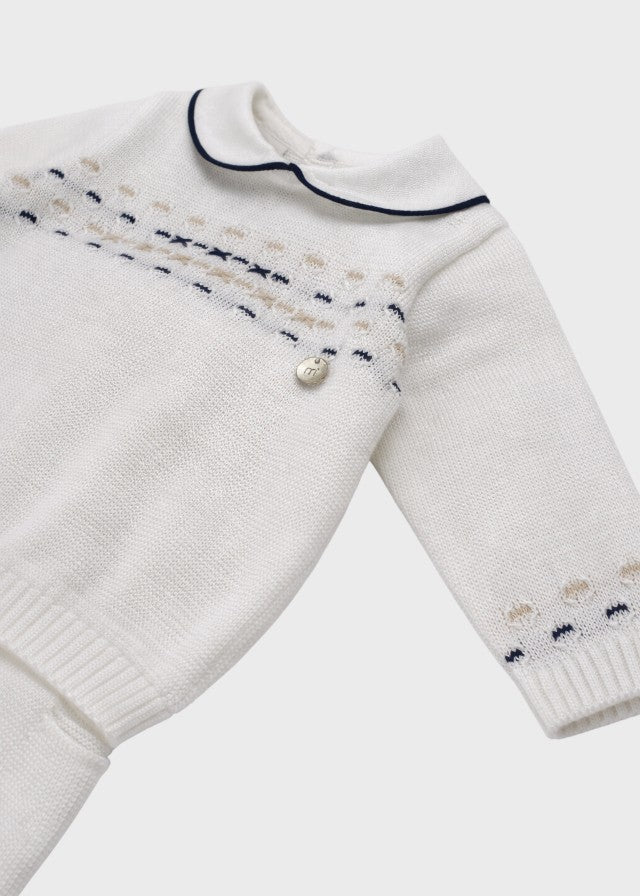 Completo Filo Cotone Blu EK5850 corredino e abbigliamento neonato | NANU' BABY