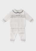 Completo Filo Cotone Blu EK5850 corredino e abbigliamento neonato | NANU' BABY