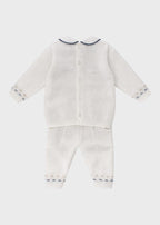 Completo Filo Cotone Blu EK5850 corredino e abbigliamento neonato | NANU' BABY
