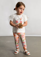 Completo Leggings Cotone Arancione 1747/28 corredino e abbigliamento neonato | NANU' BABY