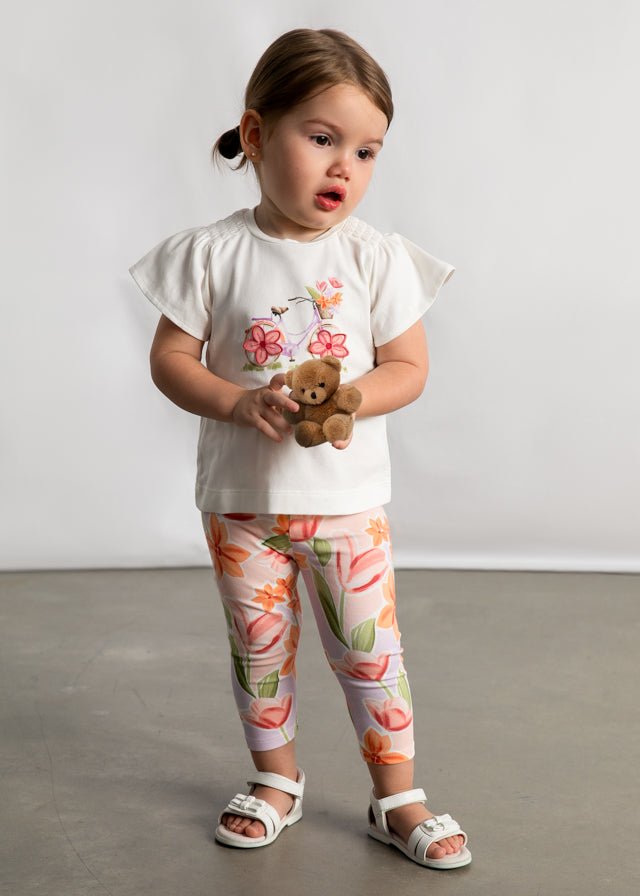 Completo Leggings Cotone Arancione 1747/28 corredino e abbigliamento neonato | NANU' BABY