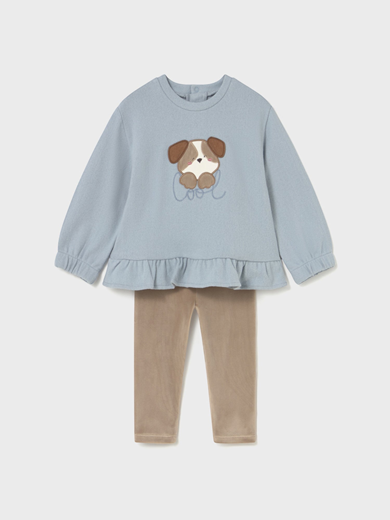 Completo leggings pullover Bimba Grigio 2738/27 corredino e abbigliamento neonato | NANU' BABY