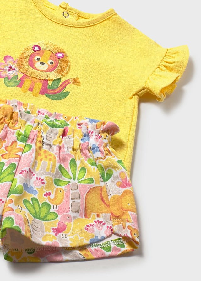 Completo Maglia Pantaloncino Giallo 1291/44 corredino e abbigliamento neonato | NANU' BABY