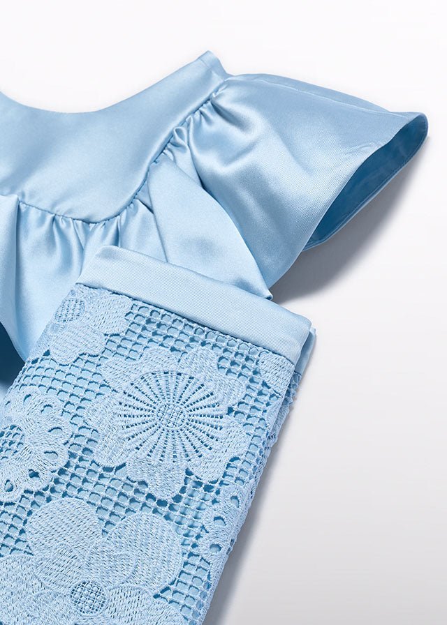 Completo Maglia Volant Pantalone Macramè 5212/11 corredino e abbigliamento neonato | NANU' BABY