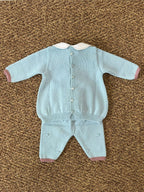 Completo nascita Campanelle e fiocco in velluto Neonata VERDE IG1519 corredino e abbigliamento neonato | NANU' BABY