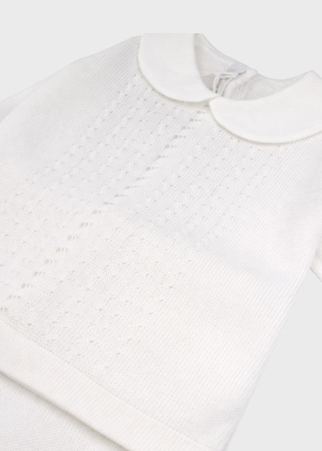 Completo Nascita Cotone Trecce Bianco 550 corredino e abbigliamento neonato | NANU' BABY