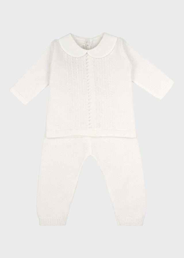 Completo Nascita Cotone Trecce Bianco 550 corredino e abbigliamento neonato | NANU' BABY