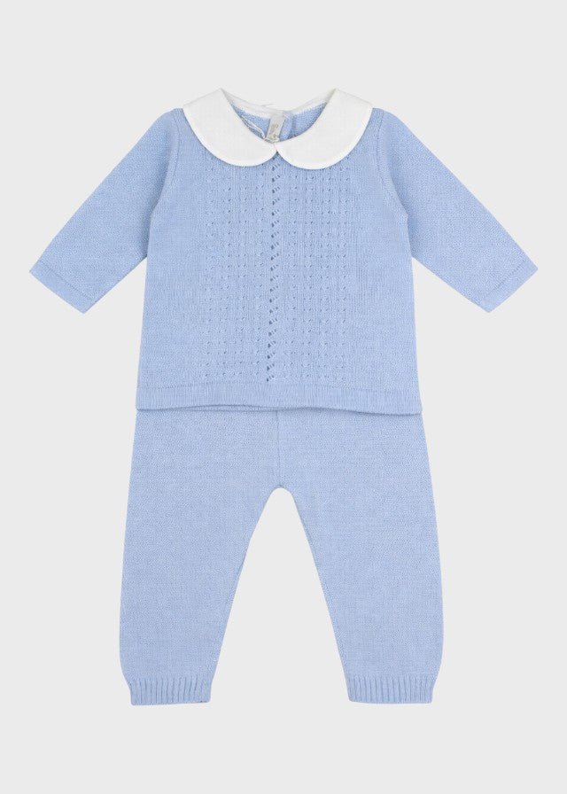 Completo Nascita Cotone Trecce Cielo 550 corredino e abbigliamento neonato | NANU' BABY