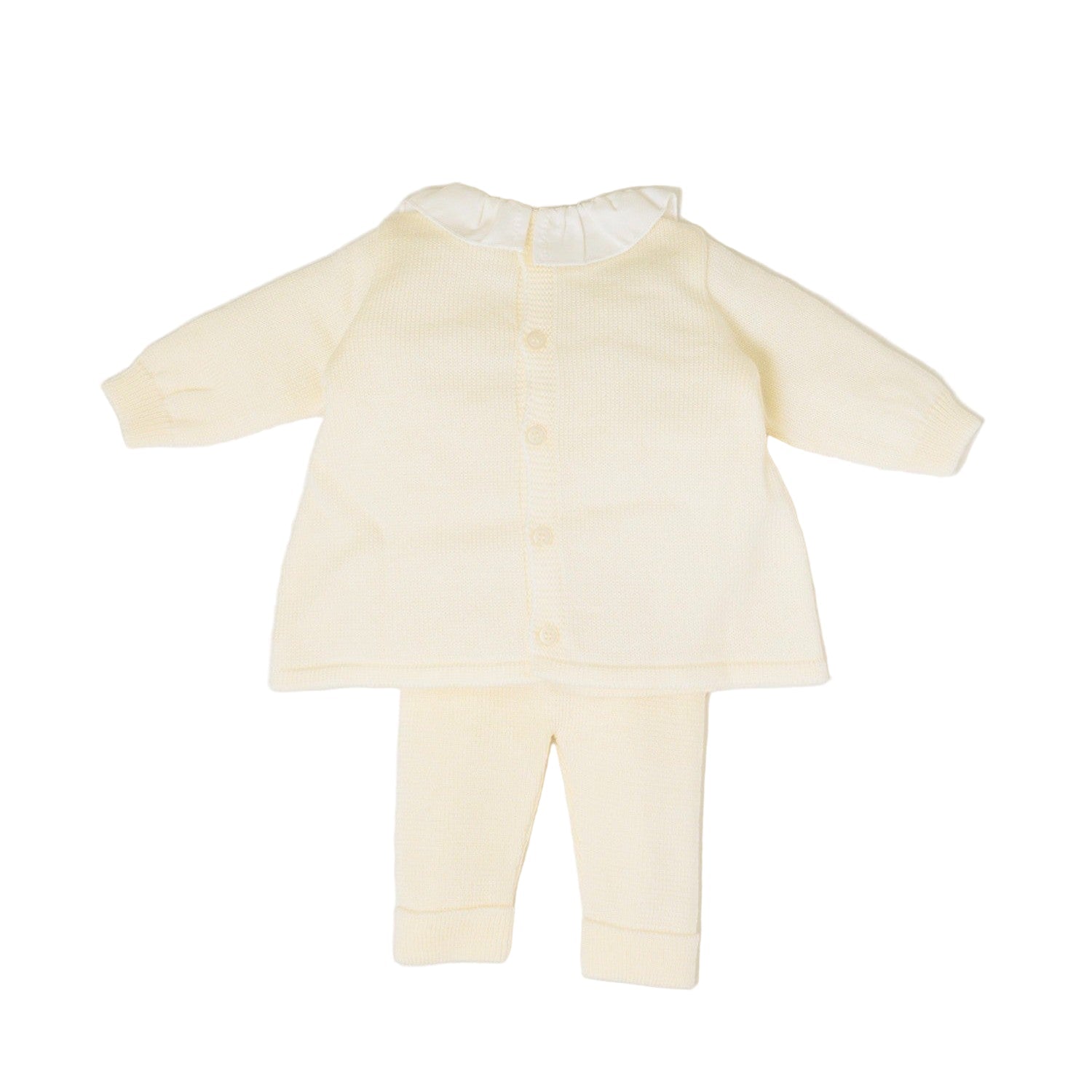 Completo Nascita Neonata Lana Vergine 100% Vaniglia Tortora IN2419/V corredino e abbigliamento neonato | NANU' BABY