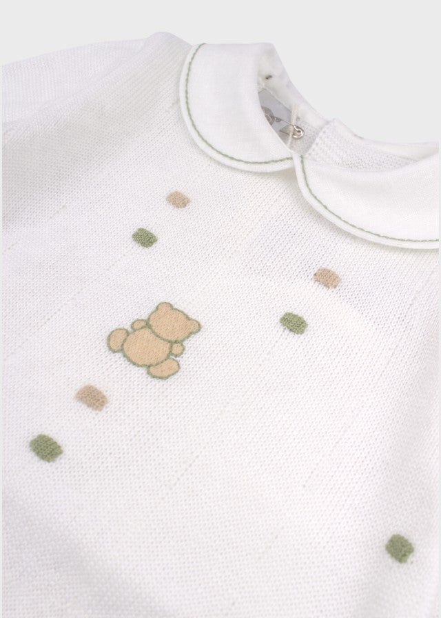 Completo Pois Orsetto Verde EK5650V corredino e abbigliamento neonato | NANU' BABY