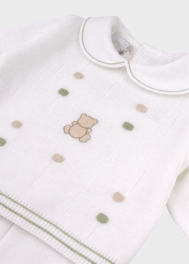 Completo Pois Orsetto Verde EK5650V corredino e abbigliamento neonato | NANU' BABY