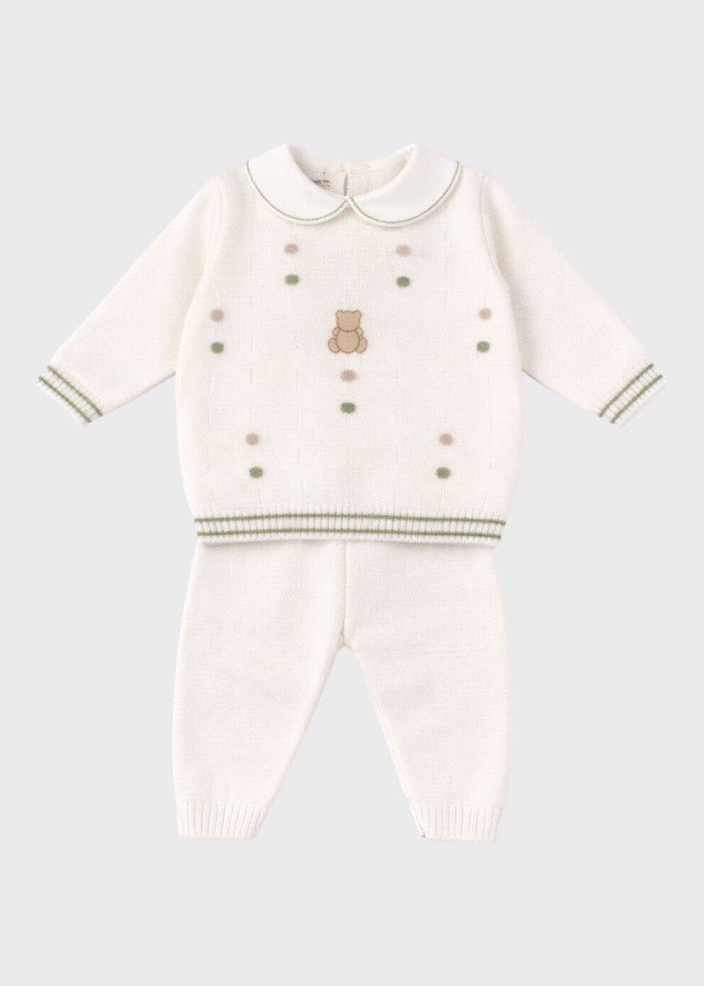 Completo Pois Orsetto Verde EK5650V corredino e abbigliamento neonato | NANU' BABY
