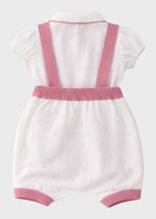Completo Salopette Camicia Rosa FF218335/4470 corredino e abbigliamento neonato | NANU' BABY
