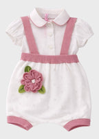 Completo Salopette Camicia Rosa FF218335/4470 corredino e abbigliamento neonato | NANU' BABY