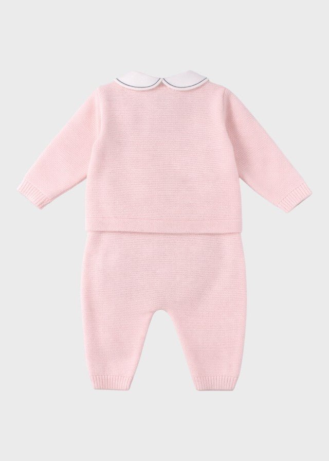 Completo Salopette Cuoricini Rosa EK6331/R corredino e abbigliamento neonato | NANU' BABY