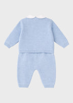 Completo Salopette Fiocchetti Cielo EK6331/C corredino e abbigliamento neonato | NANU' BABY