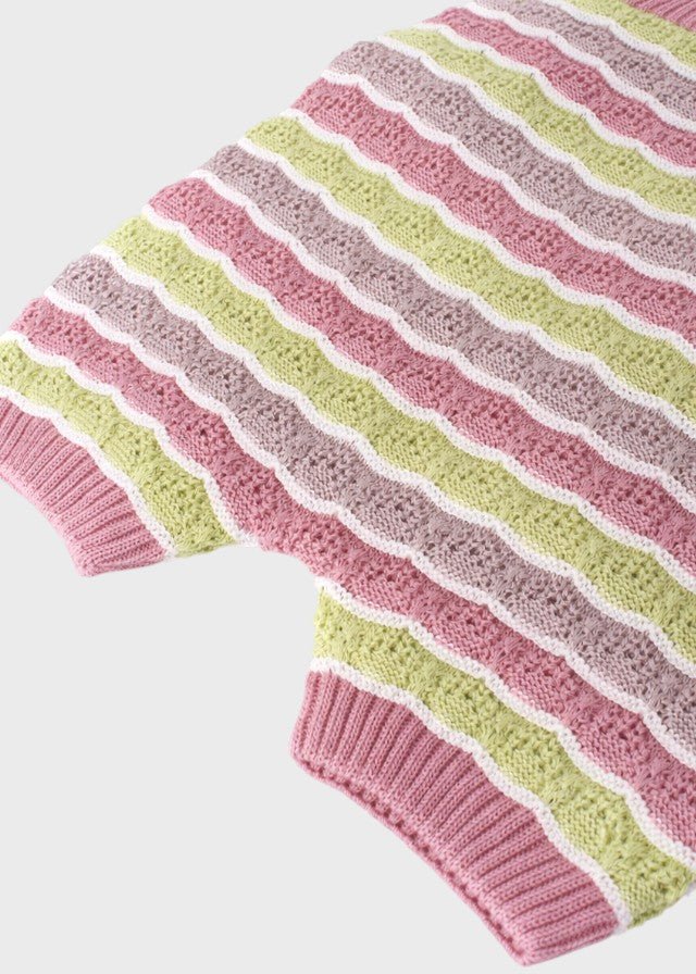 Completo Salopette Maglia Melograno EK1130/M corredino e abbigliamento neonato | NANU' BABY