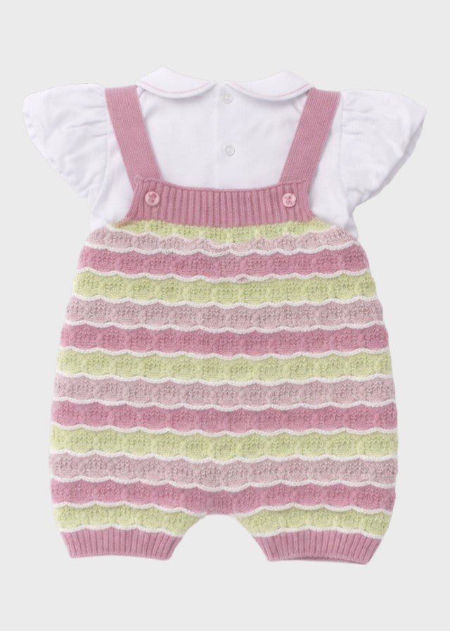 Completo Salopette Maglia Melograno EK1130/M corredino e abbigliamento neonato | NANU' BABY