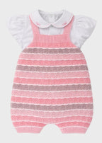 Completo Salopette Maglia Rosa EK1130/R corredino e abbigliamento neonato | NANU' BABY