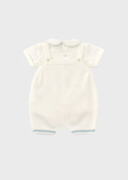 Completo Salopette Mongolfiera Verde EK5030V corredino e abbigliamento neonato | NANU' BABY