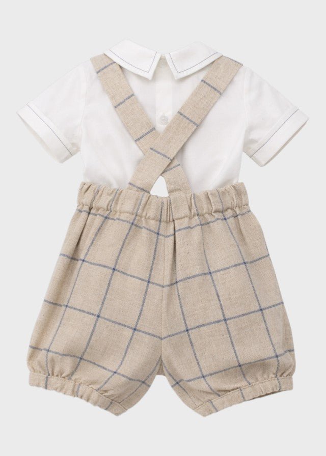 Completo Salopette Papillon Avorio 7991 corredino e abbigliamento neonato | NANU' BABY