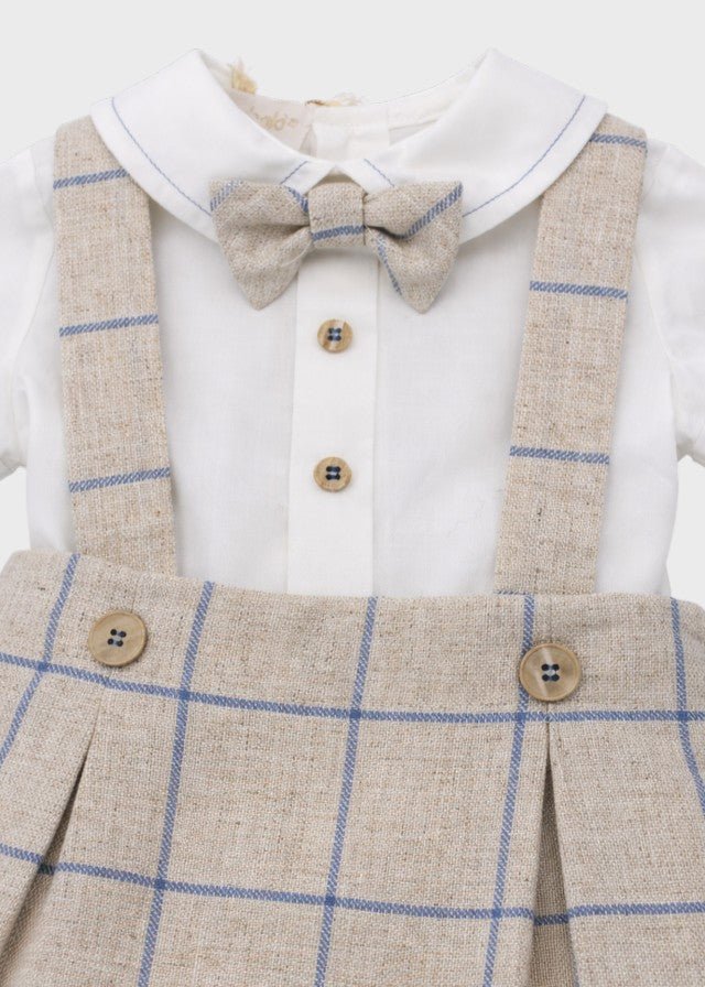 Completo Salopette Papillon Avorio 7991 corredino e abbigliamento neonato | NANU' BABY