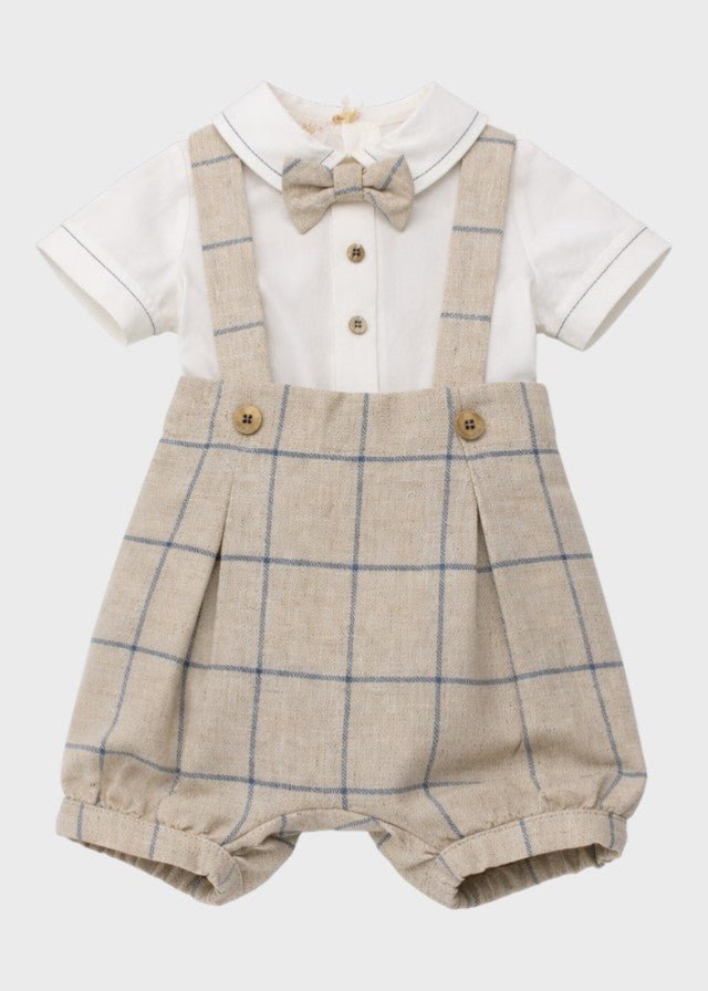 Completo Salopette Papillon Avorio 7991 corredino e abbigliamento neonato | NANU' BABY