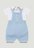 Completo Salopette Teddy Colletto EK6730/C corredino e abbigliamento neonato | NANU' BABY
