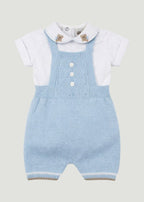 Completo Salopette Teddy Colletto EK6730/C corredino e abbigliamento neonato | NANU' BABY