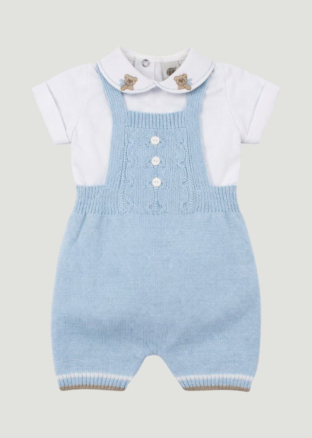 Completo Salopette Teddy Colletto EK6730/C corredino e abbigliamento neonato | NANU' BABY